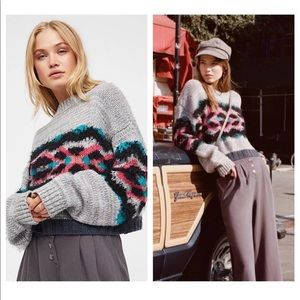 NWT Free People I Heart You Cropped Sweater